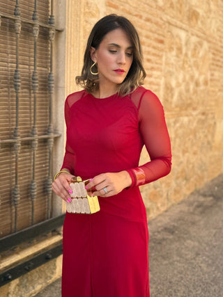 Vestido Tul Rojo Cereza | Amelie - Alalá Moda Mujer