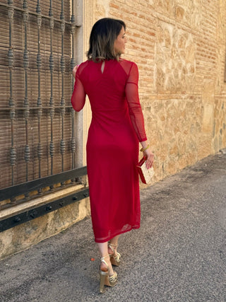 Vestido Tul Rojo Cereza | Amelie - Alalá Moda Mujer