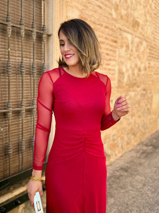 Vestido Tul Rojo Cereza | Amelie - Alalá Moda Mujer