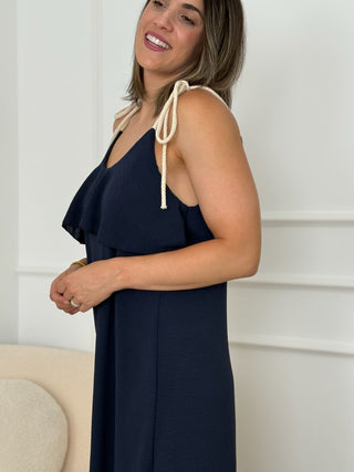 Vestido Volante Azul Marino | Navy - Alalá Moda Mujer