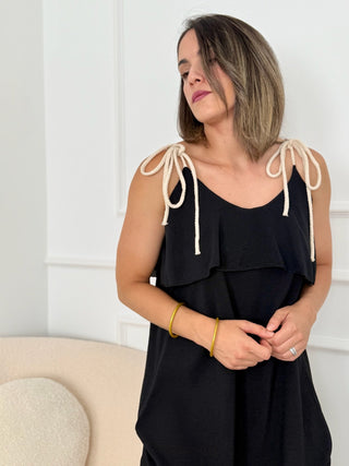 Vestido Volante Negro | Navy - Alalá Moda Mujer