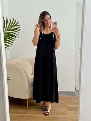Vestido Volante Negro | Navy - Alalá Moda Mujer