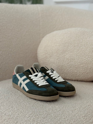 Zapatillas verde con detalle rosa | Zeisa - Alalá Moda Mujer