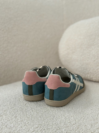 Zapatillas verde con detalle rosa | Zeisa - Alalá Moda Mujer