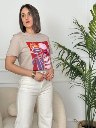 Camiseta lentejuelas | Pia - Alalá Moda Mujer