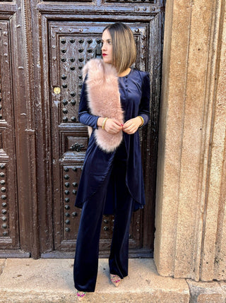 Conjunto terciopelo azul | Milano - Alalá Moda Mujer