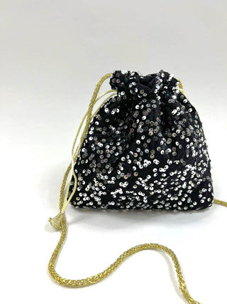 Mini bolso saco con lentejuelas - Alalá Moda Mujer