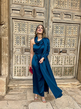 Vestido asimétrico azul noche | Julie - Alalá Moda Mujer