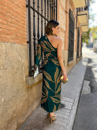 Vestido asimétrico verde| Chiara - Alalá Moda Mujer