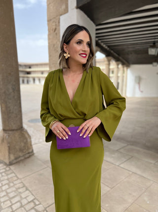 Vestido escote cruzado | Gisela - Alalá Moda Mujer