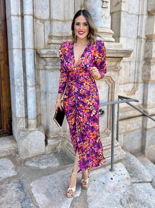 Vestido estampado floral buganvilla | Selena - Alalá Moda Mujer