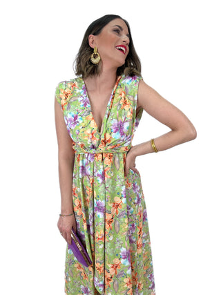 Vestido estampado | Florentina verde - Alalá Moda Mujer