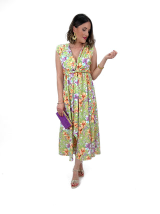 Vestido estampado | Florentina verde - Alalá Moda Mujer
