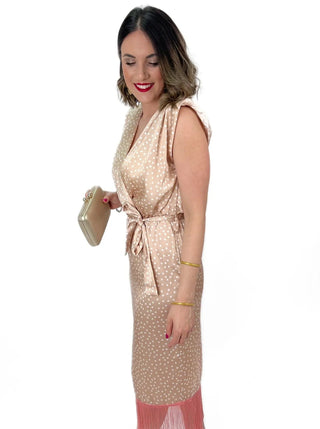Vestido Fabiola beis - Alalá Moda Mujer