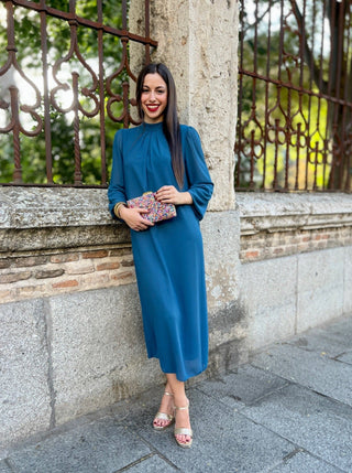 Vestido gasa azul noche | Juliette - Alalá Moda Mujer