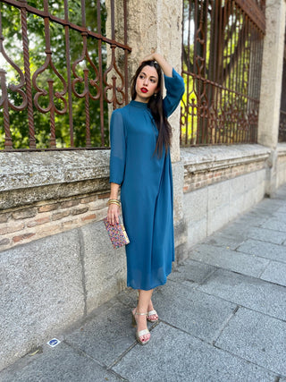 Vestido gasa azul noche | Juliette - Alalá Moda Mujer