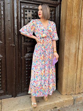 Vestido gasa manga corta | Picasso - Alalá Moda Mujer