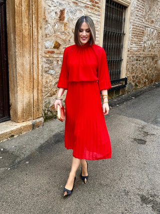 Vestido gasa rojo | Giorgia - Alalá Moda Mujer