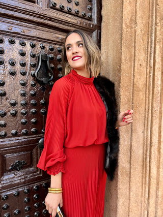 Vestido gasa terracota | Giorgia - Alalá Moda Mujer