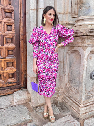 Vestido manga abullonada | Sicilia - Alalá Moda Mujer