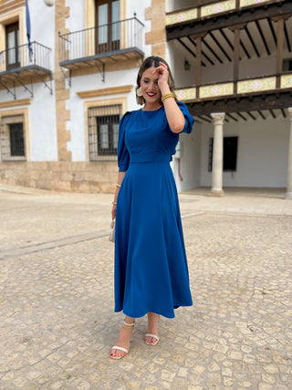 Vestido midi azul | Rachel - Alalá Moda Mujer