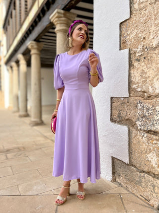 Vestido midi malva | Rachel - Alalá Moda Mujer