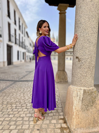 Vestido midi purpura | Rachel - Alalá Moda Mujer