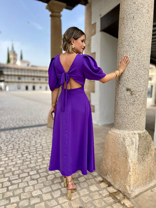 Vestido midi purpura | Rachel - Alalá Moda Mujer