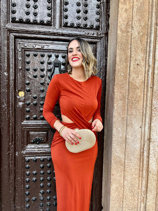 Vestido midi terracota | Mia - Alalá Moda Mujer