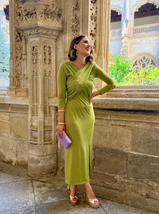 Vestido midi verde | Scarlet - Alalá Moda Mujer