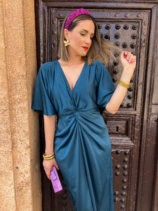 Vestido nudo azul noche | Grecia - Alalá Moda Mujer
