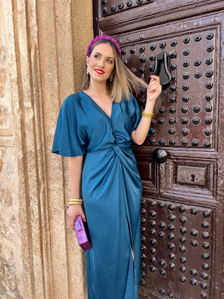 Vestido nudo azul noche | Grecia - Alalá Moda Mujer