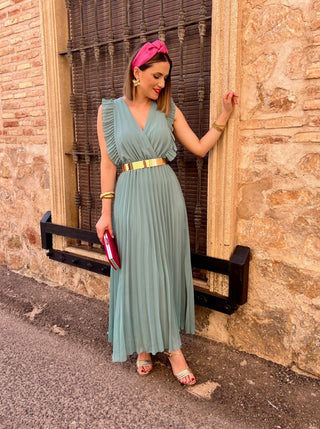 Vestido plisado | Lucia verde - Alalá Moda Mujer
