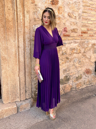 Vestido plisado | Sharon purpura - Alalá Moda Mujer