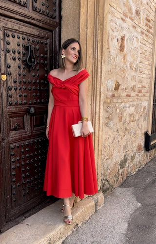 Vestido vuelo | Gala Rojo - Alalá Moda Mujer