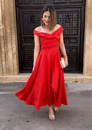 Vestido vuelo | Gala Rojo - Alalá Moda Mujer